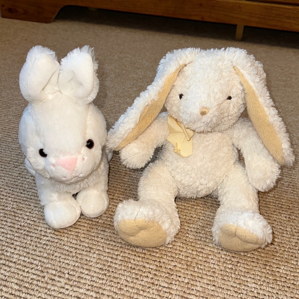 2 - stuffed bunnies - one from Children's Place
